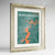 Framed Jacksonville Map Art Print 24x36" Champagne frame Point Two Design Group