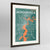 Framed Jacksonville Map Art Print 24x36" Contemporary Walnut frame Point Two Design Group