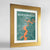 Framed Jacksonville Map Art Print 24x36" Gold frame Point Two Design Group