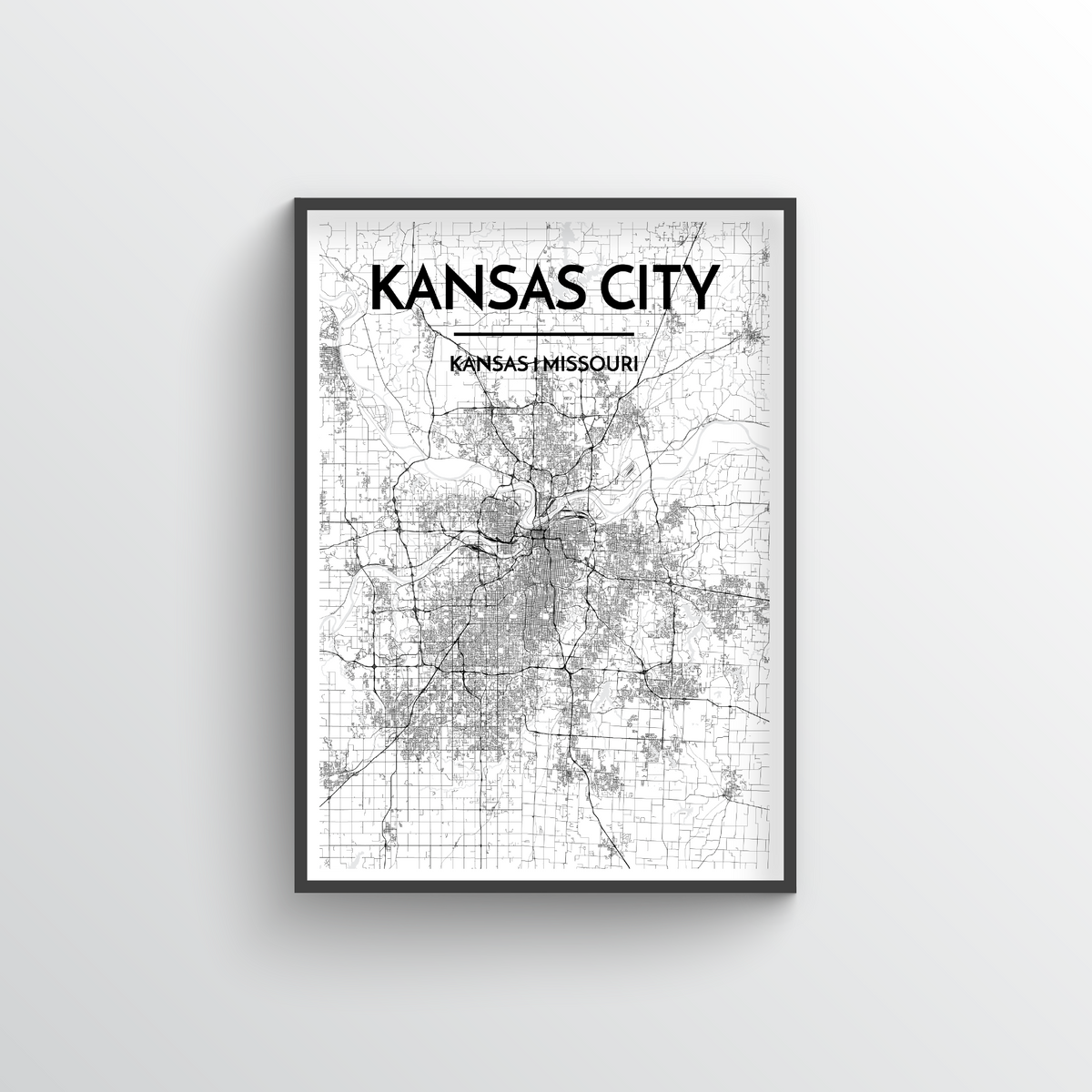 Kansas Map Art Print - Point Two Design