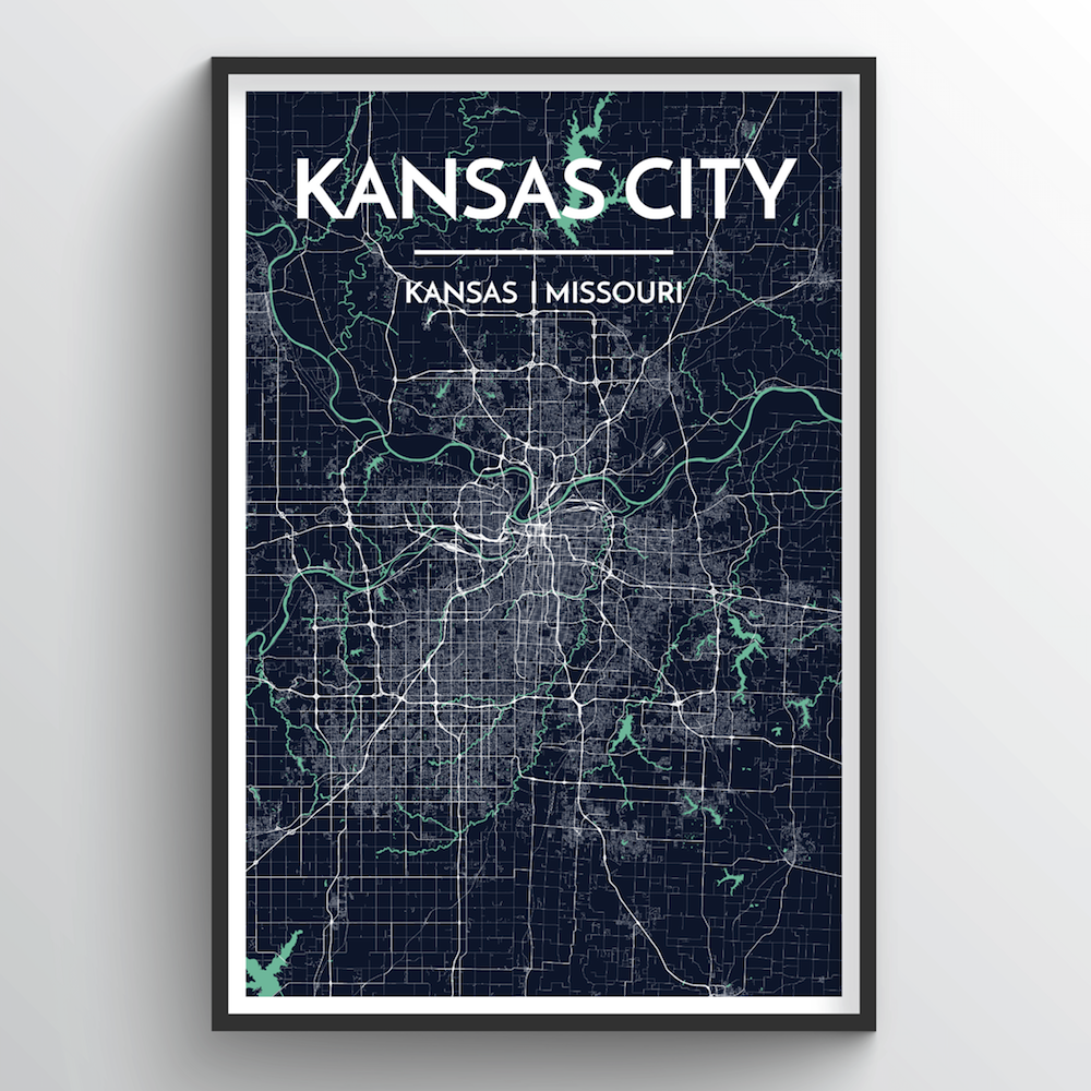 Kauffman Stadium Map Art by City Prints - The Map Shop