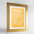 Framed Las Vegas Map Art Print 24x36" Gold frame Point Two Design Group