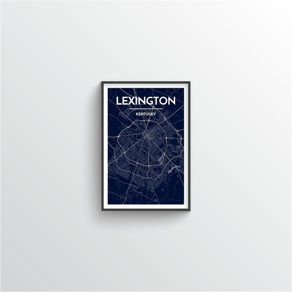 Lexington Map Art Print - Point Two Design
