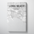 Long Beach Map Art Print Map Canvas Wrap - Point Two Design