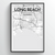 Long Beach Map Art Print - Point Two Design