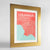 Framed Los Angeles Map Art Print 24x36" Gold frame Point Two Design Group