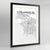 Framed Los Angeles Map Art Print 24x36" Contemporary Black frame Point Two Design Group