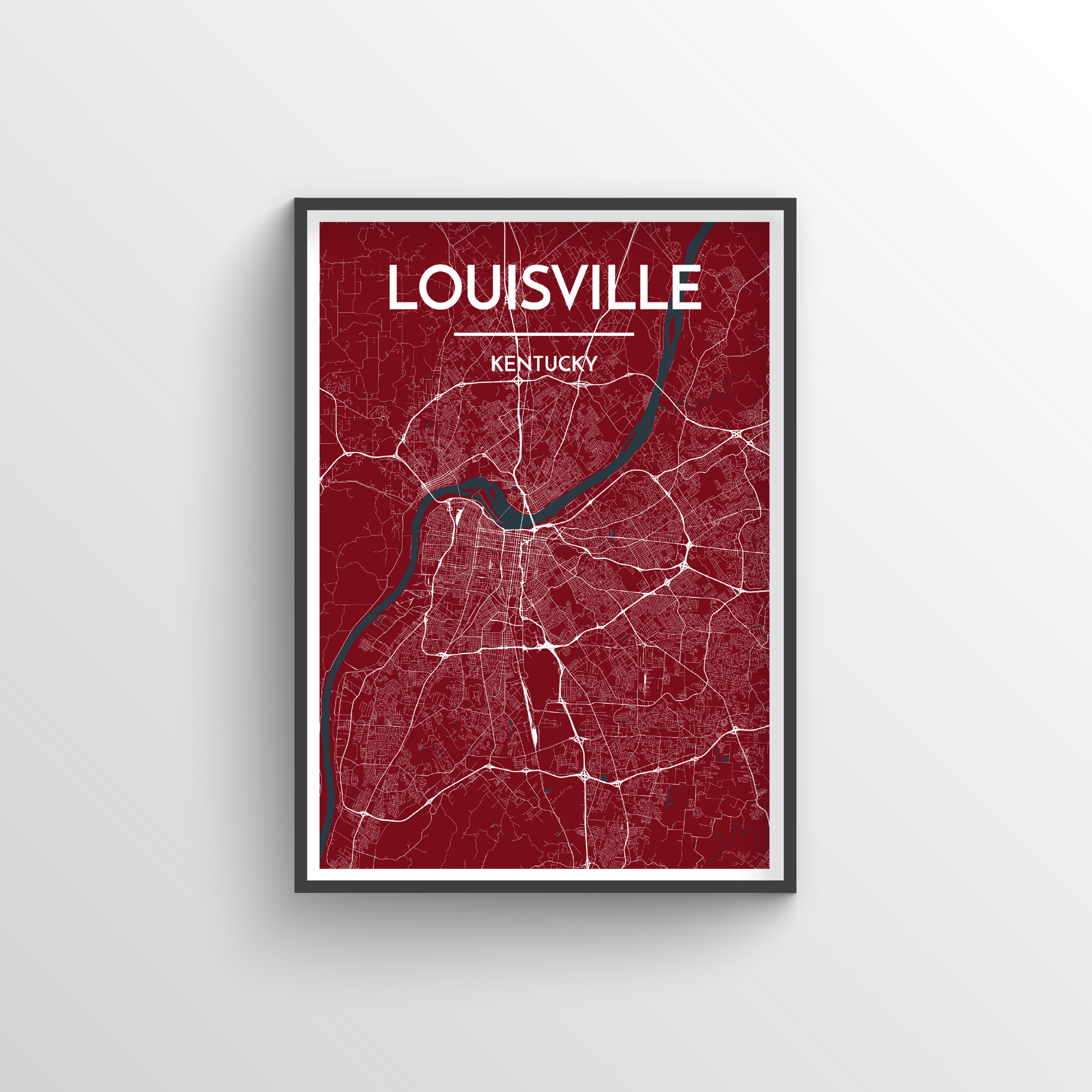 Louisville Illustration US Cities Poster, Unframed Print, Kentucky State  Wall Art Poster