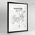 Framed Madison Map Art Print 24x36" Contemporary Black frame Point Two Design Group