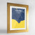 Framed Malibu Map Art Print 24x36" Gold frame Point Two Design Group