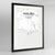 Framed Malibu Map Art Print 24x36" Contemporary Black frame Point Two Design Group