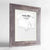 Framed Malibu Map Art Print 24x36" Western Grey frame Point Two Design Group