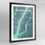 Framed Manhattan City Map Art Print - Point Two Design