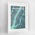 Framed Manhattan Map Art Print 24x36" Contemporary White frame Point Two Design Group
