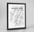 Framed Manhattan Map Art Print 24x36" Traditional Black frame Point Two Design Group