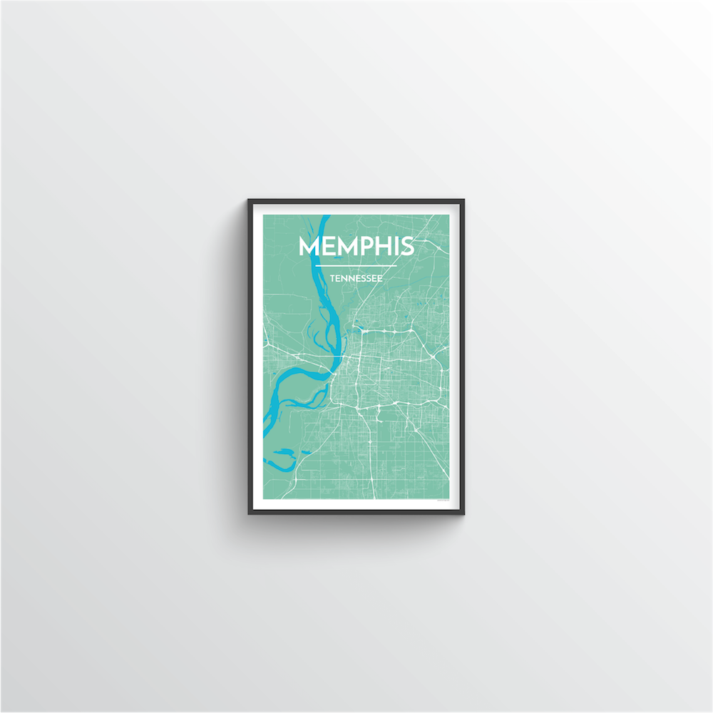 Memphis Map Art Print - Point Two Design
