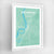 Memphis Map Art Print - Framed