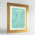 Framed Memphis Map Art Print 24x36" Gold frame Point Two Design Group