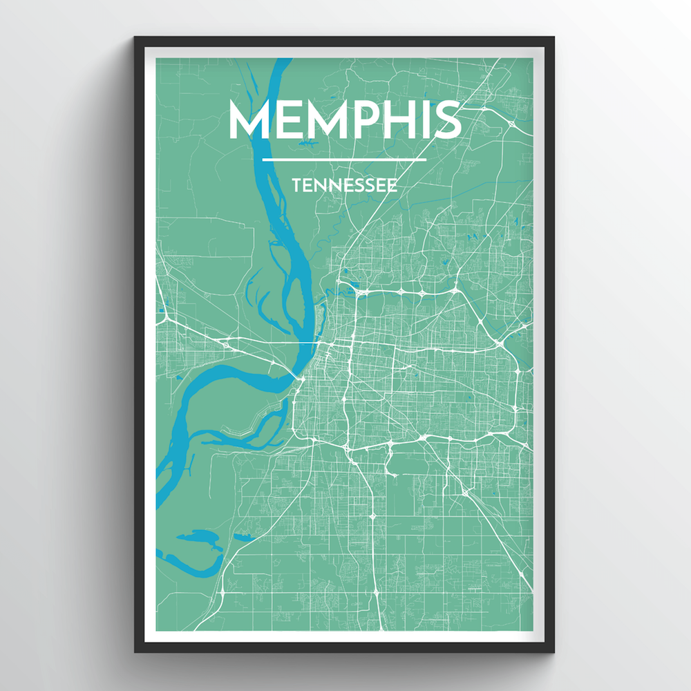 Memphis Map Art Print - Point Two Design