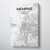 Memphis City Map Canvas Wrap - Point Two Design - Black & White Print