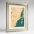 Framed Miami Map Art Print 24x36" Champagne frame Point Two Design Group