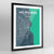 Framed Milwaukee City Map Art Print - Point Two Design