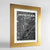 Framed Minneapolis Map Art Print 24x36" Gold frame Point Two Design Group