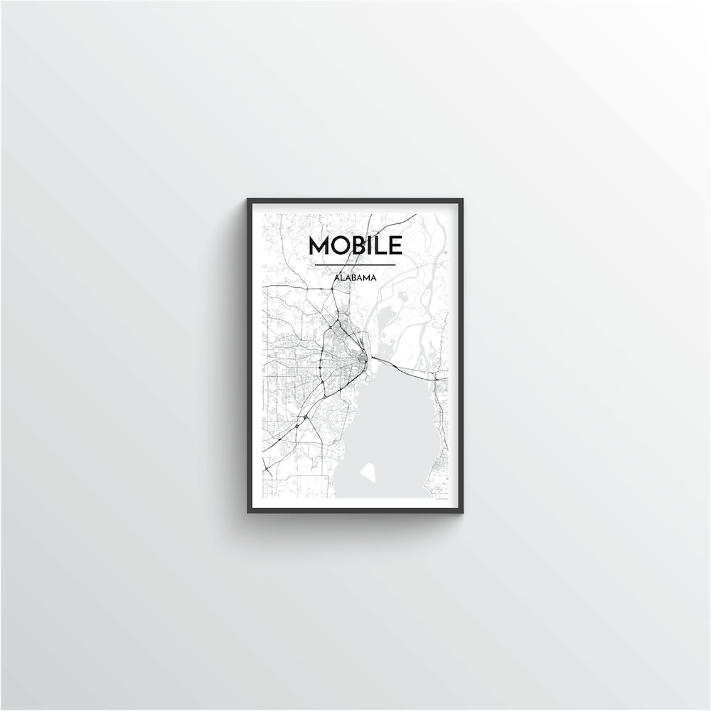 Mobile Map Art Print - Point Two Design
