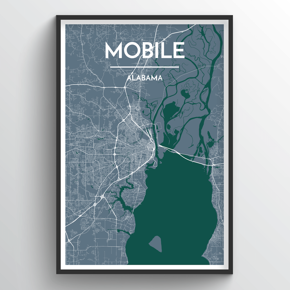 Mobile Map Art Print - Point Two Design