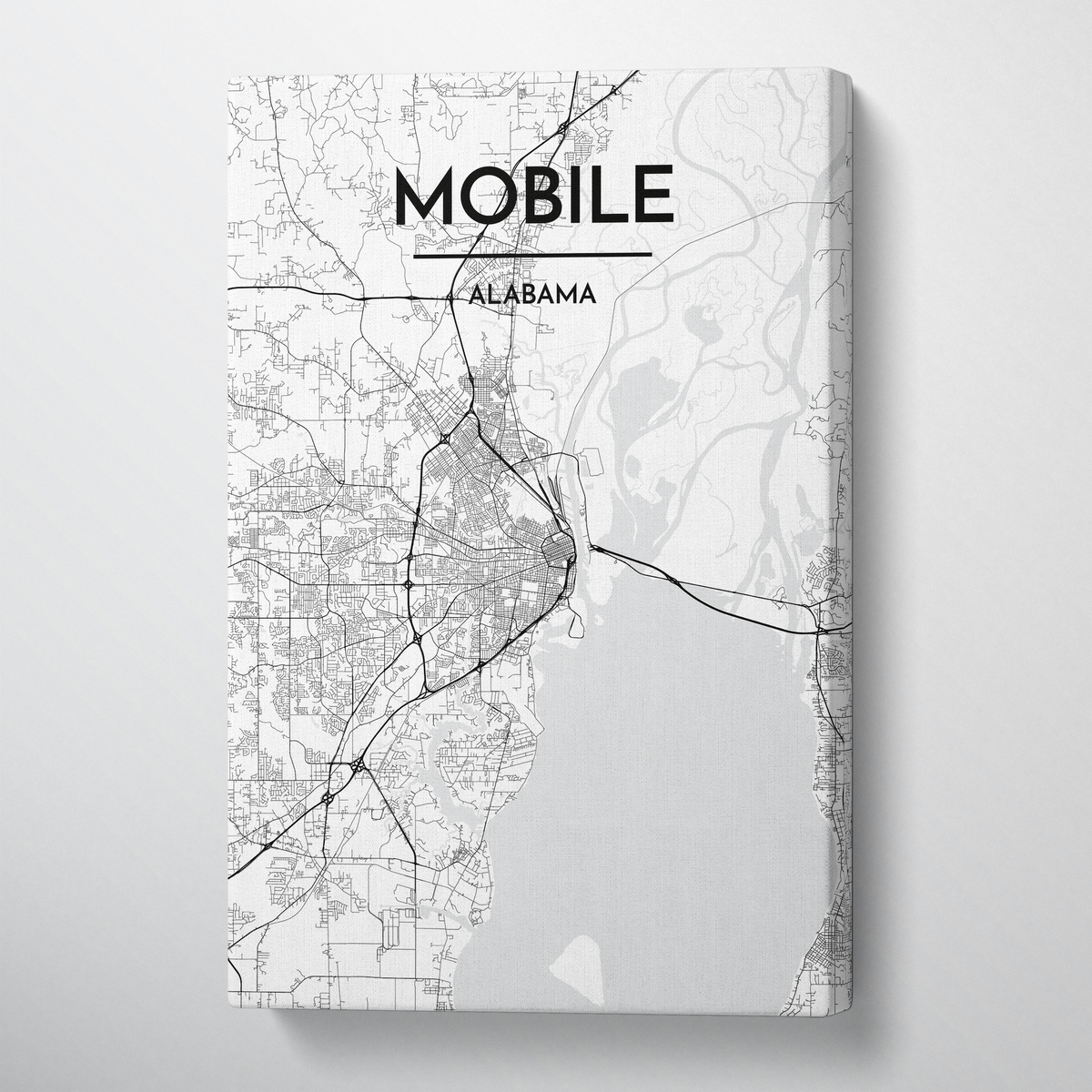 Mobile Map Art - Canvas Wrap