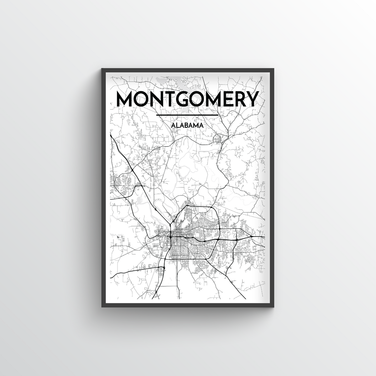 Montgomery Map Art Print - Point Two Design