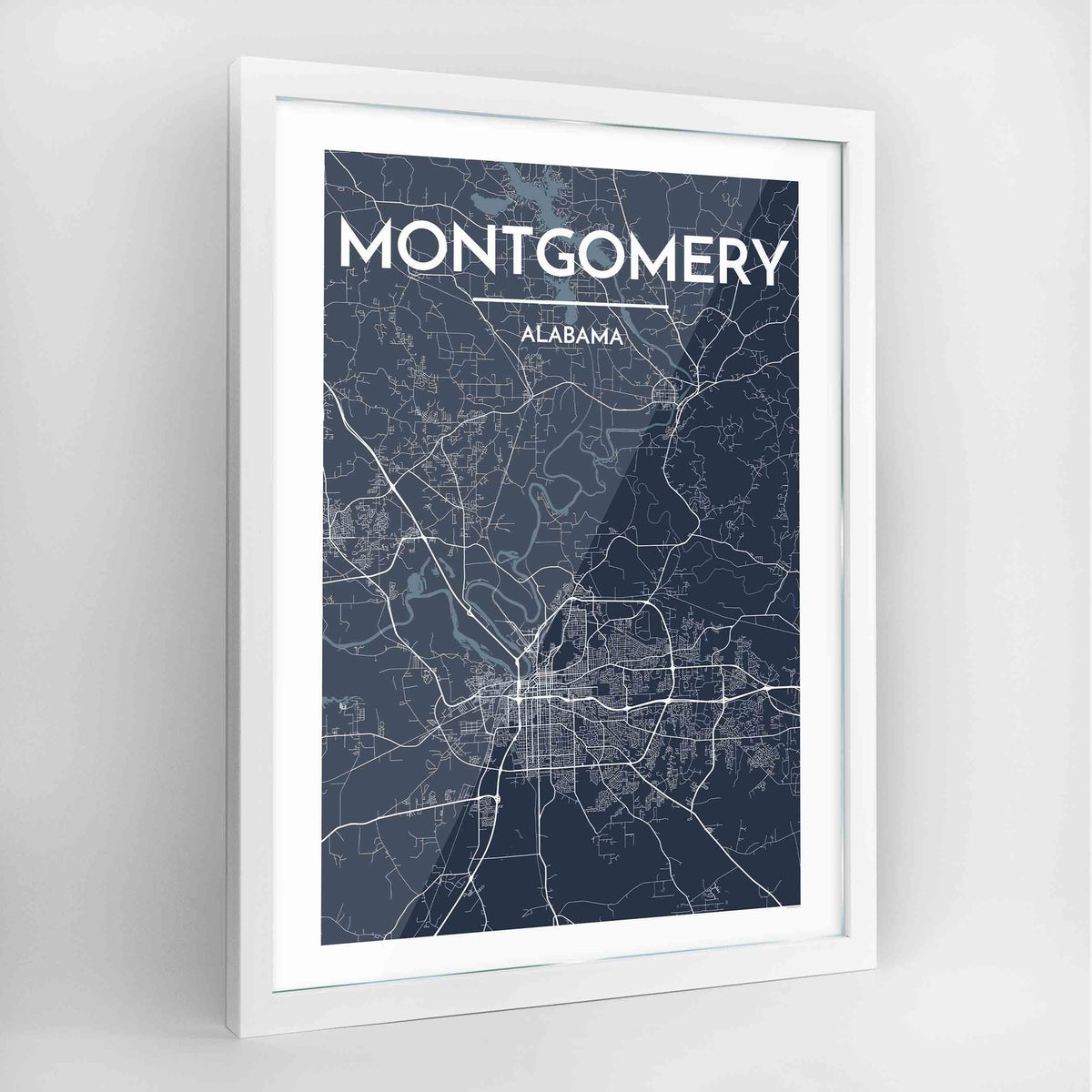 Montgomery Map Art Print - Framed