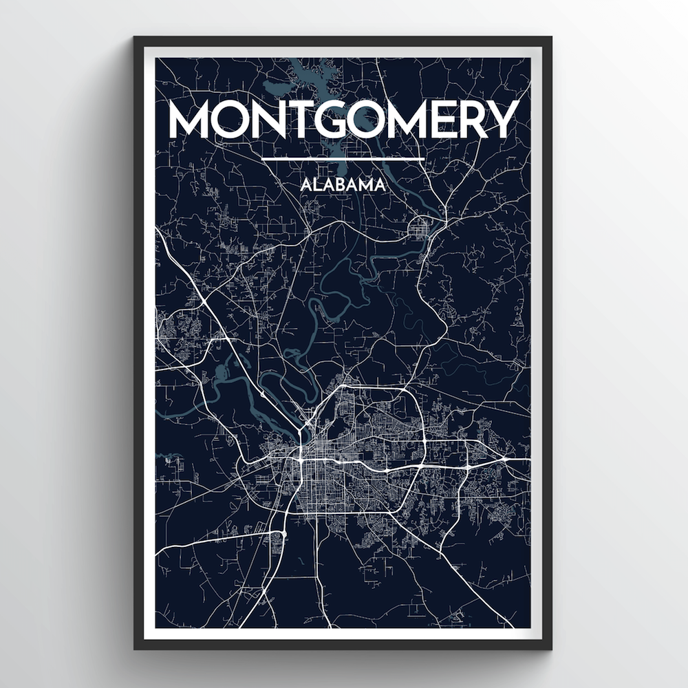 Montgomery Map Art Print - Point Two Design