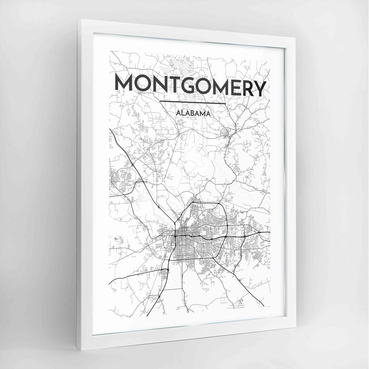 Montgomery Map Art Print - Framed