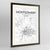Framed Montgomery Map Art Print 24x36" Contemporary Walnut frame Point Two Design Group