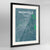 Framed Nashville Map Art Print 24x36" Contemporary Black frame Point Two Design Group