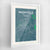 Framed Nashville Map Art Print 24x36" Contemporary White frame Point Two Design Group