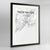 Framed New Haven Map Art Print 24x36" Contemporary Black frame Point Two Design Group