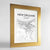 Framed New Orleans Map Art Print 24x36" Gold frame Point Two Design Group