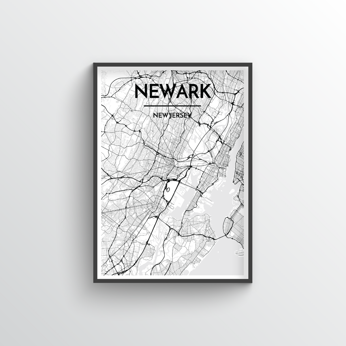 Newark Map Art Print - Point Two Design