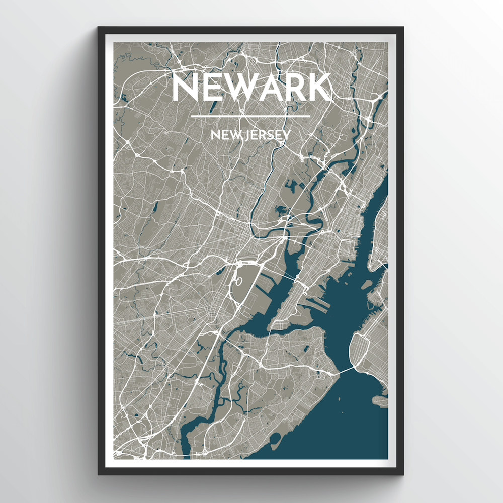 Newark Map Art Print - Point Two Design