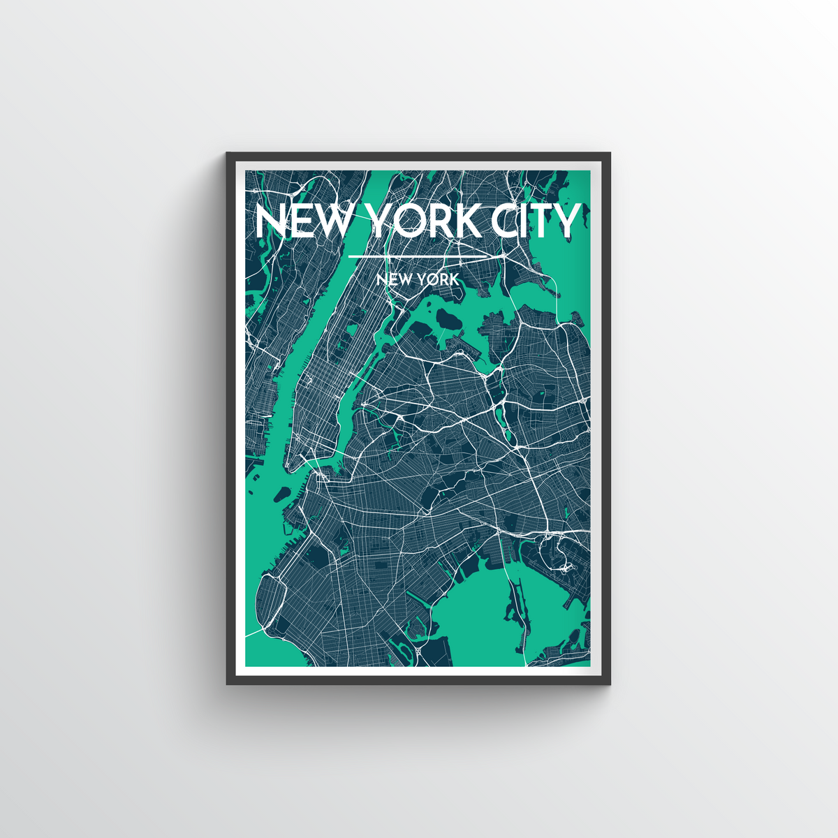 New York Map Art Print - Point Two Design