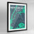 Framed New York City Map Art Print - Point Two Design