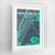 Framed New York Map Art Print 24x36" Contemporary White frame Point Two Design Group
