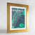 Framed New York Map Art Print 24x36" Gold frame Point Two Design Group