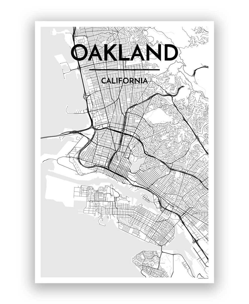 Oakland Map Art Print - Point Two Design