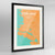 Framed Oakland Map Art Print 24x36" Contemporary Black frame Point Two Design Group