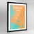 Framed Oakland City Map Art Print - Point Two Design