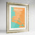 Framed Oakland Map Art Print 24x36" Champagne frame Point Two Design Group