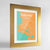 Framed Oakland Map Art Print 24x36" Gold frame Point Two Design Group